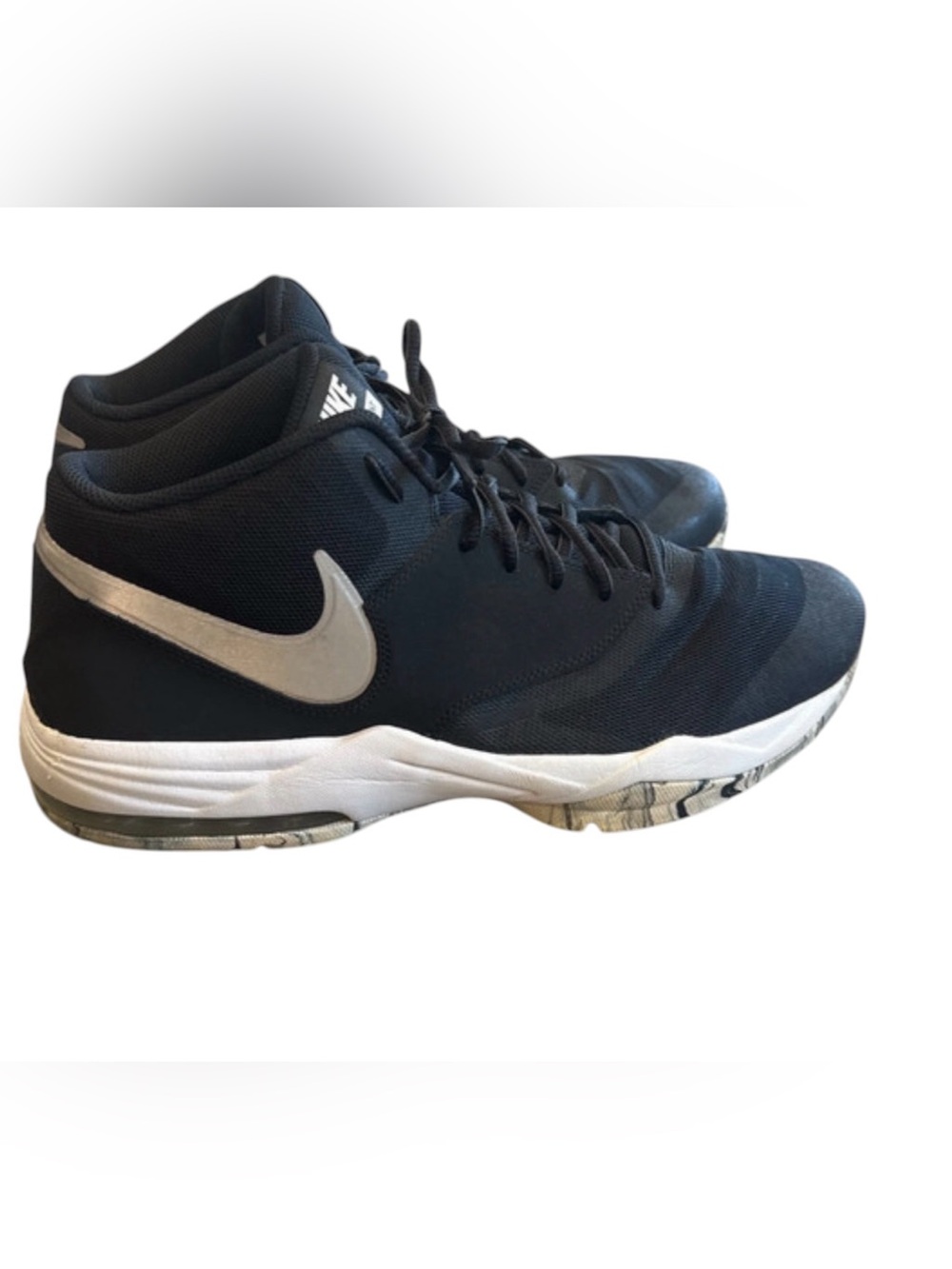 Nike Men’s Black and White High-Top Athletic Shoes
